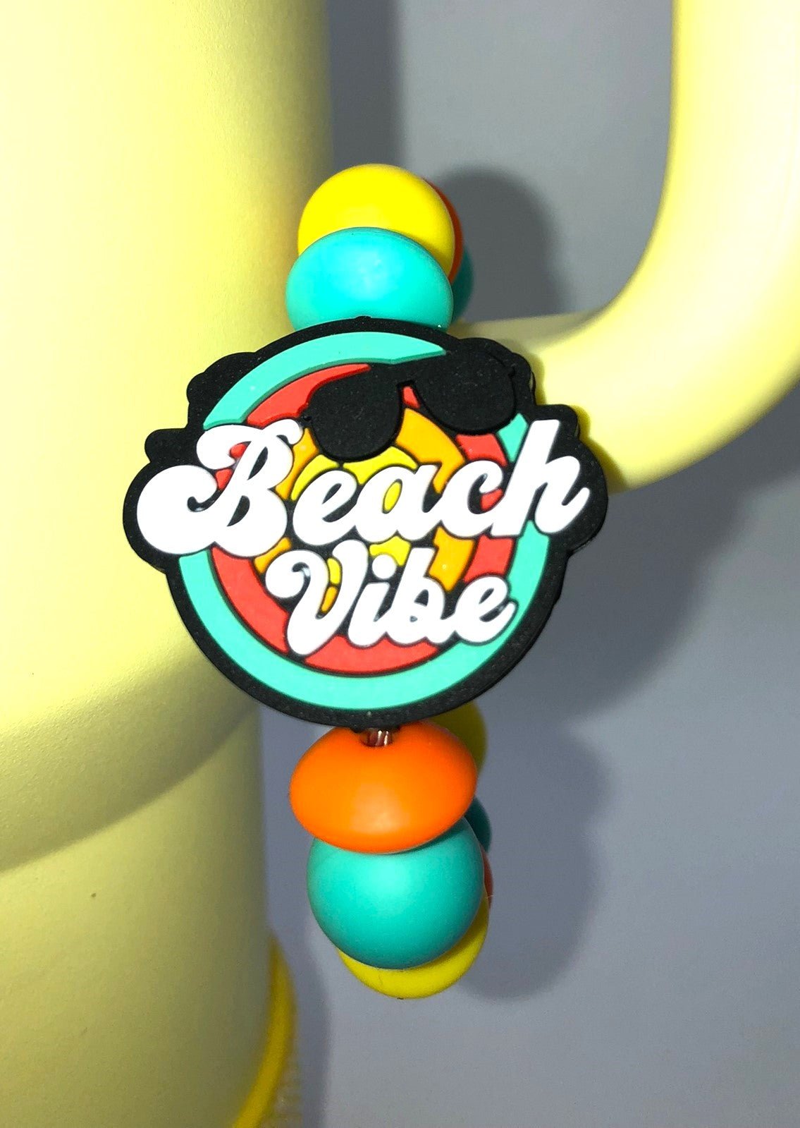 Beach Vibe Stanley Tumbler Cup Handle Charm - Plum Branch Creations