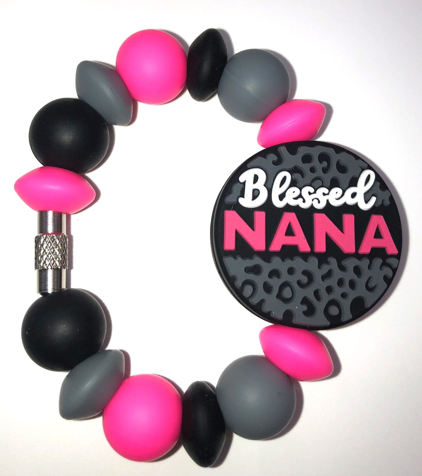 Blessed Nana Circle Stanley Tumbler Cup Handle Charm - Plum Branch Creations