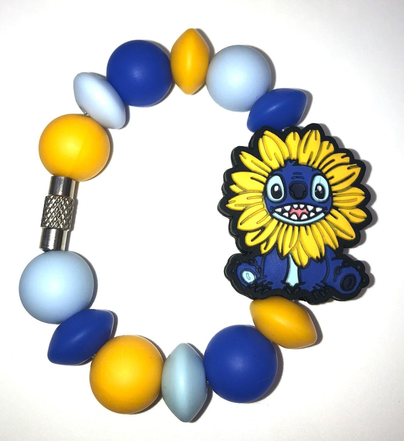 Blue Alien Sunflower Stanley Tumbler Cup Handle Charm - Plum Branch Creations