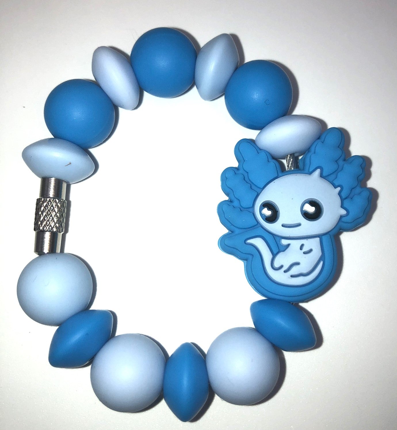 Blue Axolotl Stanley Tumbler Cup Handle Charm - Plum Branch Creations