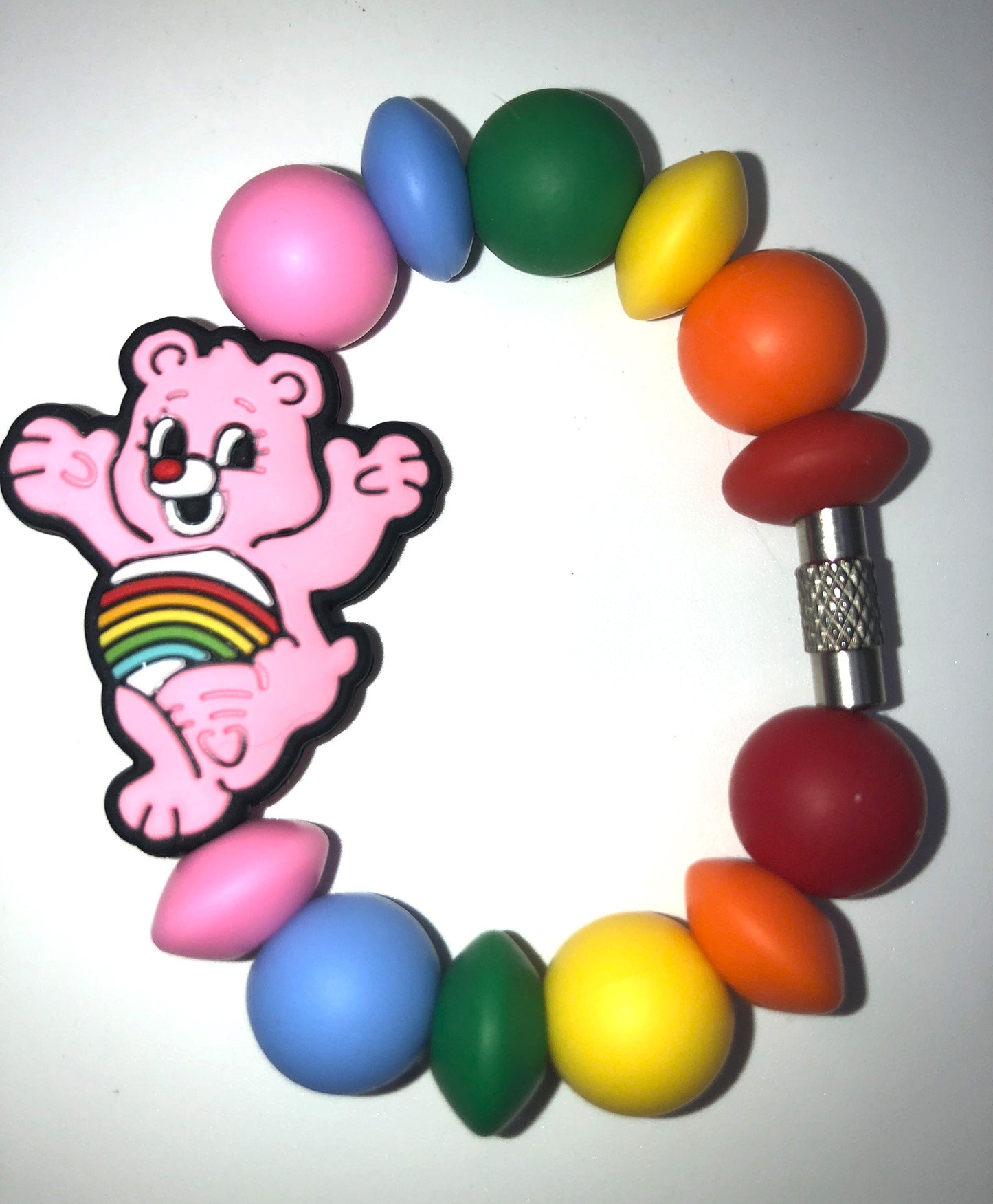 Pink Happy Bear Stanley Tumbler Cup Handle Charm