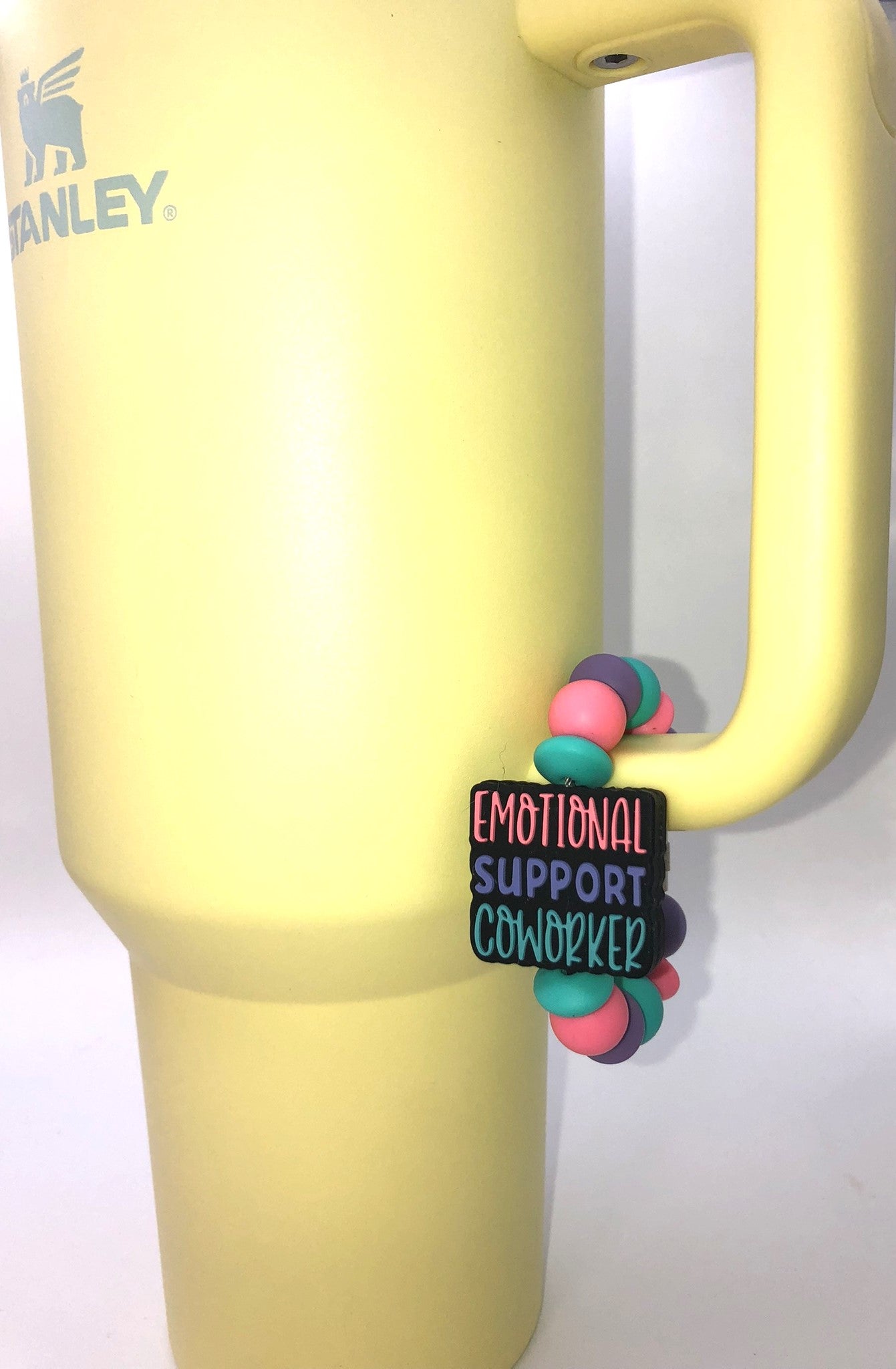 Emotional Support Coworker Stanley Tumbler Cup Handle Charm