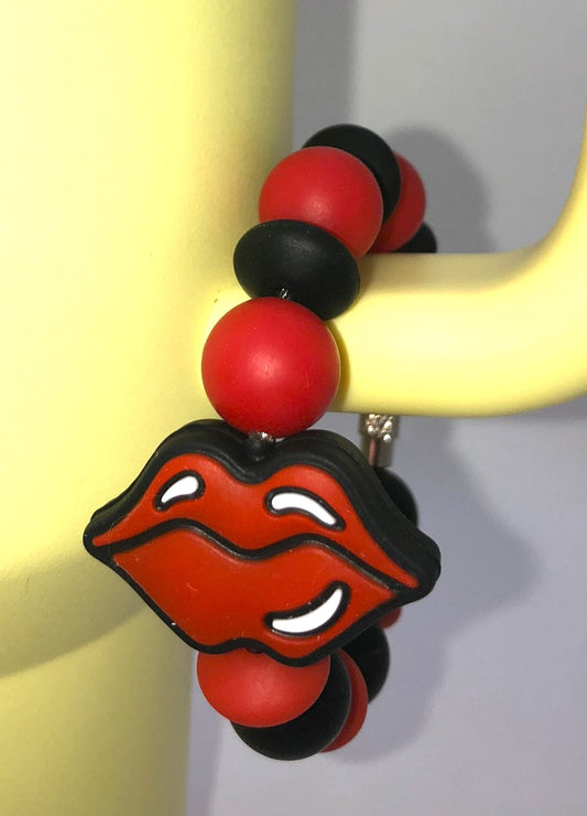 Red Lips Stanley Tumbler Cup Handle Charm