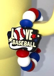 Love Baseball Stanley Tumbler Cup Handle Charm