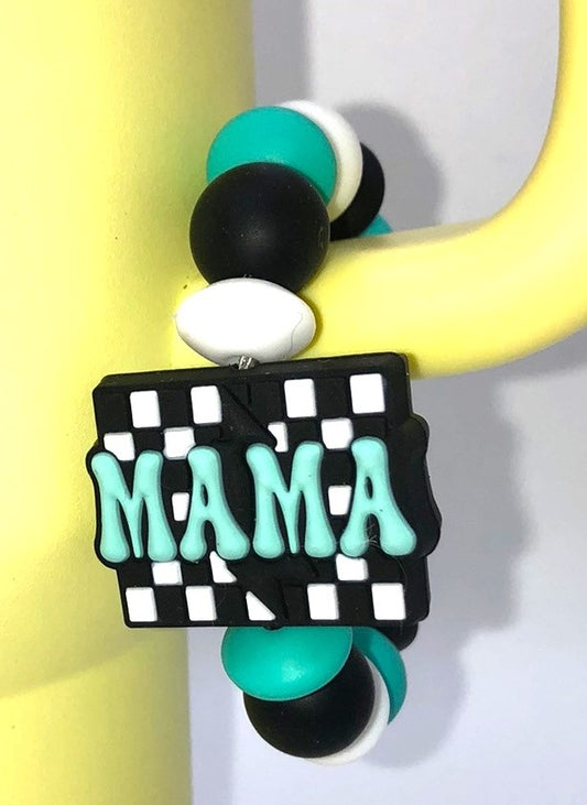 Mama Checkerboard Stanley Tumbler Cup Handle Charm