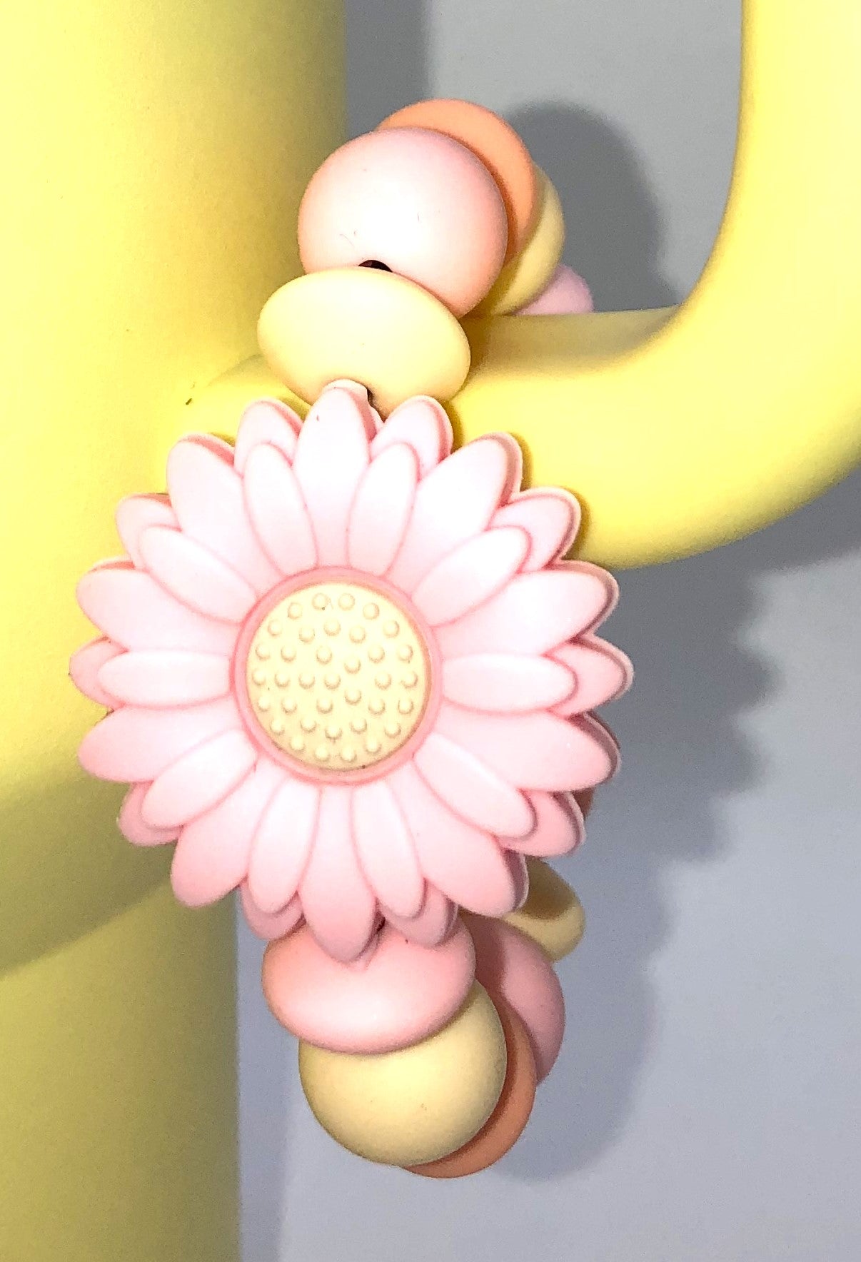 Pink Daisy Dahlia Flower Stanley Tumbler Cup Handle Charm