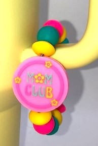 Mom Club Pink Stanley Tumbler Cup Handle Charm