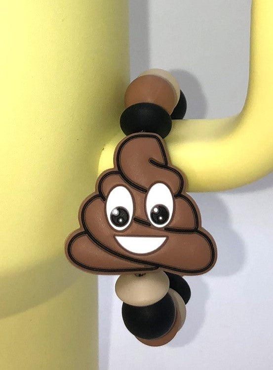 Poop Emoji Stanley Tumbler Cup Handle Charm